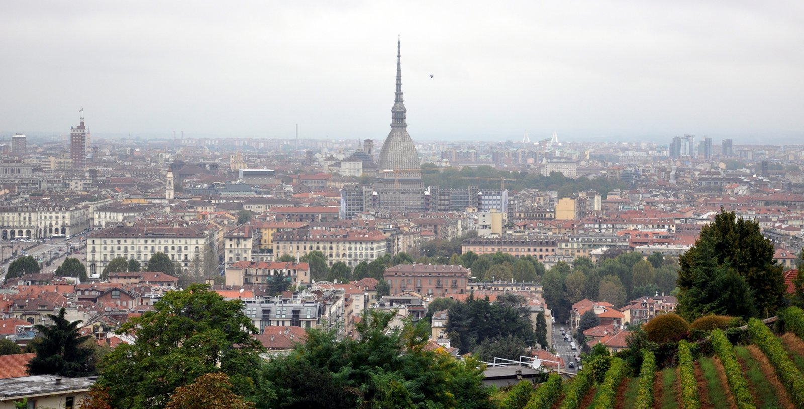 Vue sur Turin depuis la villa Regina