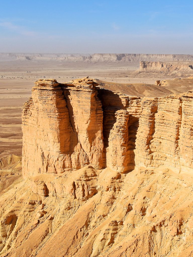 Voyage en Arabie Saoudite: panorama The Edge of the World près de Riyad